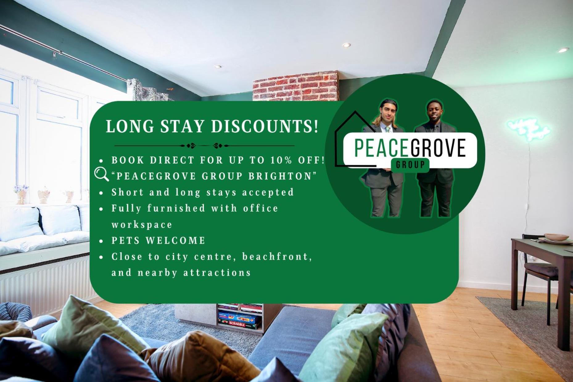 Three Bedroom House By Peacegrove Homes Short Lets & Serviced Accommodation Brighton With Free Wifi & Pet Friendly Kültér fotó
